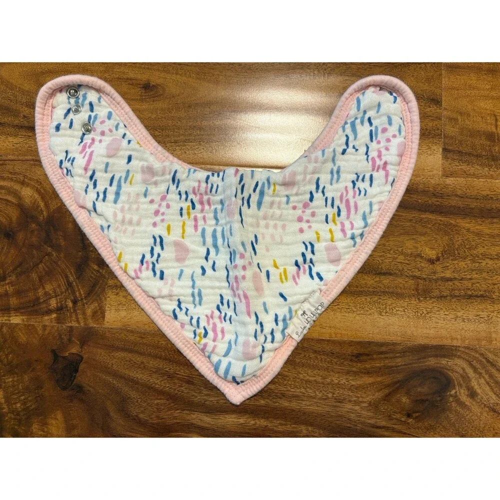 LouLou Lollipop Muslin Bandana Bibs, Floral and Dots